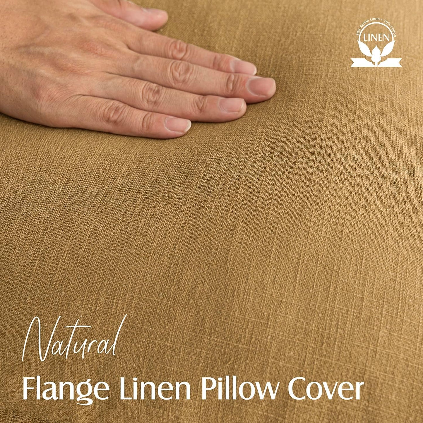 Foindtower Pack of 2, Decorative Linen Soild Throw Pillow Covers Soft Accent Lumbar Cushion Case Boho Farmhouse Pillowcase for Couch Sofa Bedroom Living Room Home Decor 12 x 20 Inch Honey Mustard