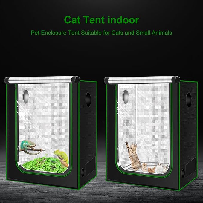 MELONFARM 4x2 Grow Tent, 48"x24"x60" Double Transparent Viewing Door Indoor Grow Tent, Growing Tent with High Reflective Mylar & Floor Tray, Plant Tent for Indoor Hydroponics Growing
