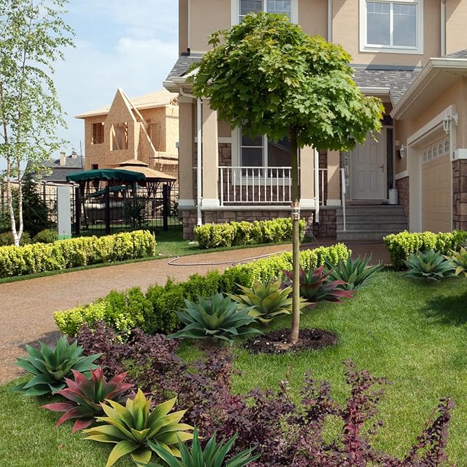 Velener Artificial Agave Fake Plants, Yellow Fake Succuents Plant for Room Decor, Unpotted Faux Agave Plant for Outdoor/Indoor Fall Decor, Yellow, 22 inches, Set of 1