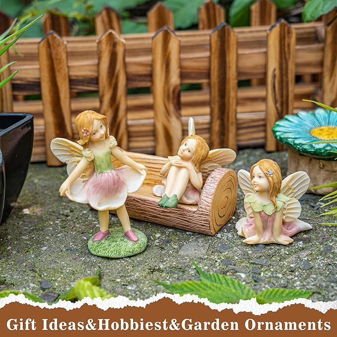 TZSSP 3 Pcs Garden Miniatures Fairies Mini Figurine Fairy Accessories Decor for DIY Kit Ornaments Micro Landscape Micro Landscape Terrarium Ornaments