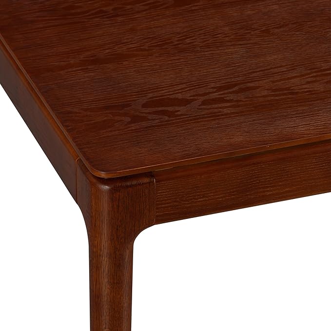 NTC Mingle 55 Inch Modern Design, Rectangular Dinner Table for Dining Room, Living Room Furniture, Effortless Assembly, Dark Walnut