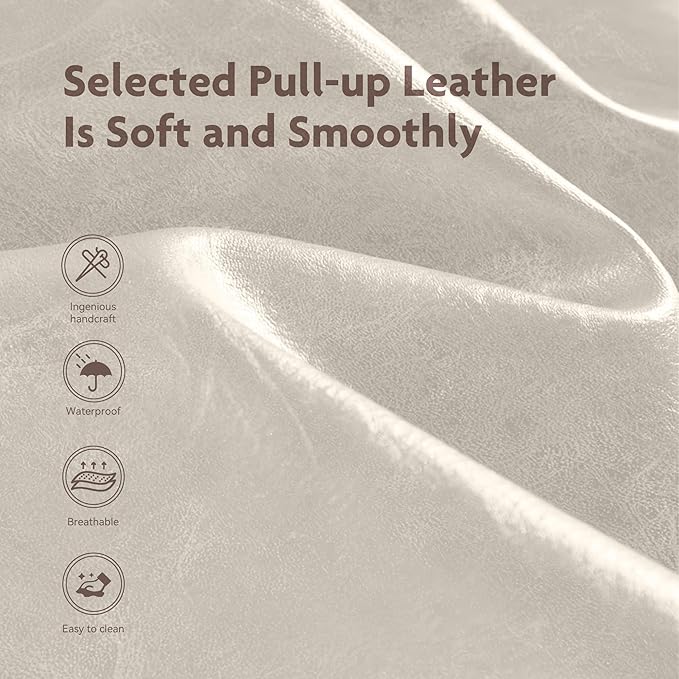 ALPHA HOME 24” Bar Stools Set of 3 Counter Height Bar Stool Pu Leather Kitchen Modern Bar Stools with Backrest Upholstered Footrest Sturdy Chromed Metal Steel Frame,Light Gray