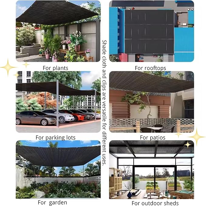 50‑Pack Extra Large, Thickened Heavy‑Duty Shade Cloth Clips – Reusable Sun Shade Net & Anti‑Bird Netting Clamps, Lock‑Grip Tarp Clips for Garden, Patio Awnings & Greenhouse Fabric