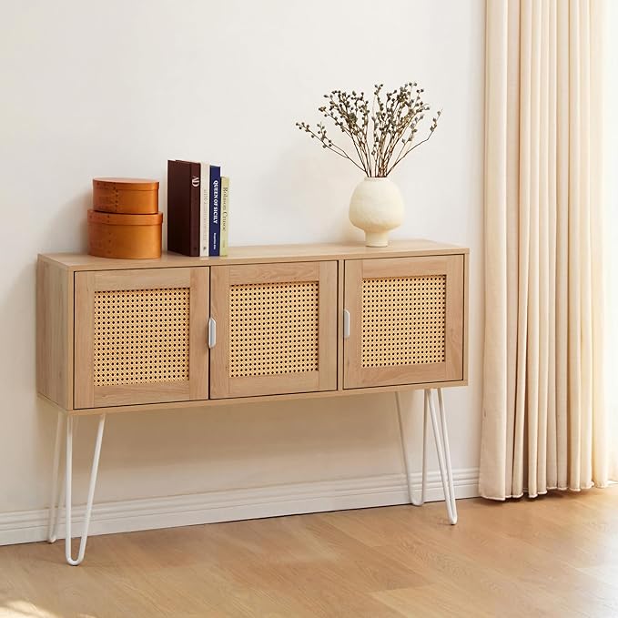 Netstar Entryway Table, Sofa Table, Console Tables for Entryway, Behind Couch Sofa Narrow Long, Foyer Tables w/Storage Drawers for Entry Way Hallway Living Room Home Decor, Wood Boho Farmhouse, Wood