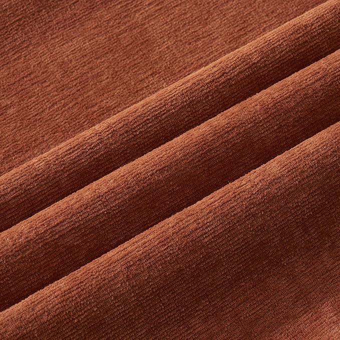 MIULEE Rust Couch Pillow Covers 12x20 Inch, Set of 2 Soft Chenille Fall Decorative Square Throw Pillow Covers Farmhouse for Sofa Living Room Bed