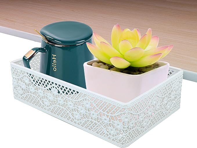 Clip-on Drawer organizers,desk organizer,can be clipped around the table to store small items (white)