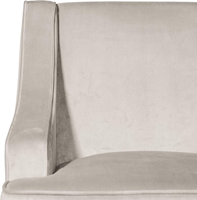 HomePop Swoop Arm Accent Chair, Velvet Grey