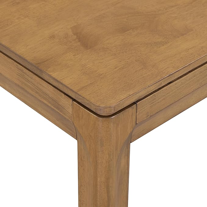 NTC Flow Modern Wooden Rectangle Console Table with Hidden Drawer – Waterproof & Heat Resistant, Teak Look