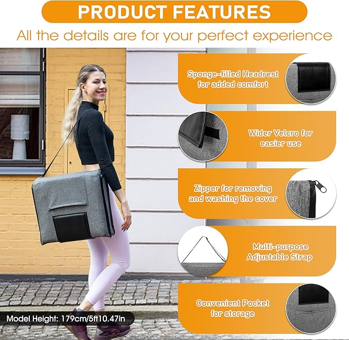 Floor Chair with Back Support 14-Position Adjustable Floor Chair Portable Ground Seating for Adults & Kids Foldable Meditation Seat with Japanese KOYO Bearings & Washable Linen Cover (Grey)