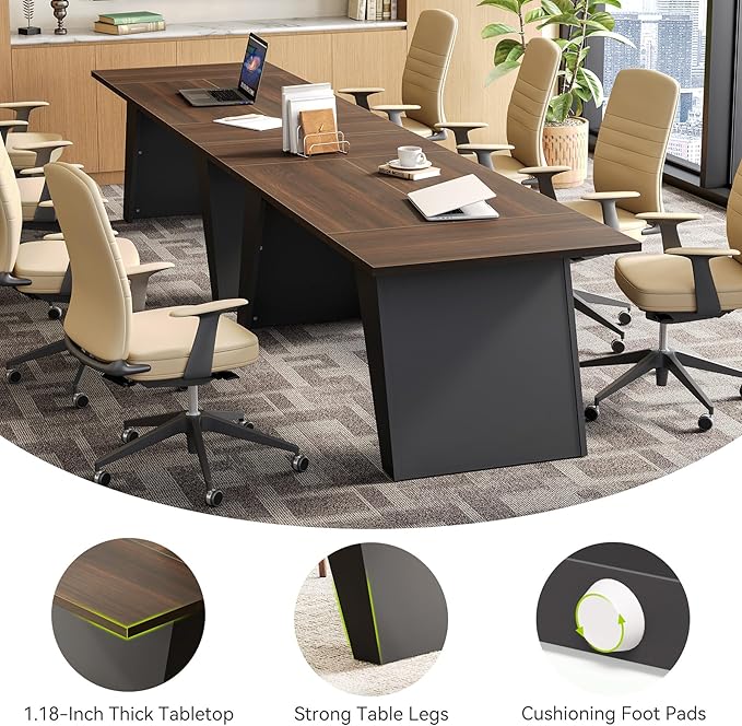 LITTLE TREE 71-Inch Dining Table, Rectangular Kitchen Table for 4-6 People, Heavy-Duty Furniture Legs, Multi-Functional Kitchen/Dining/Living Room Furniture, Black