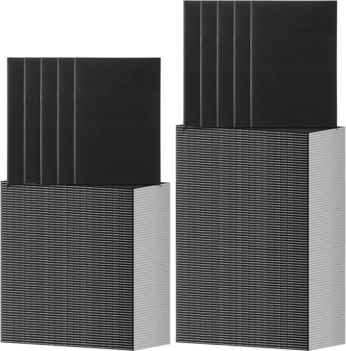 Handepo 100 Pack Composition Notebooks A5/A6 Ruled Lined Composition Kraft Notebooks Bulk Soft Cover Journals Travel Diary Memo for Students Classroom Office Supplies(A5,Black)