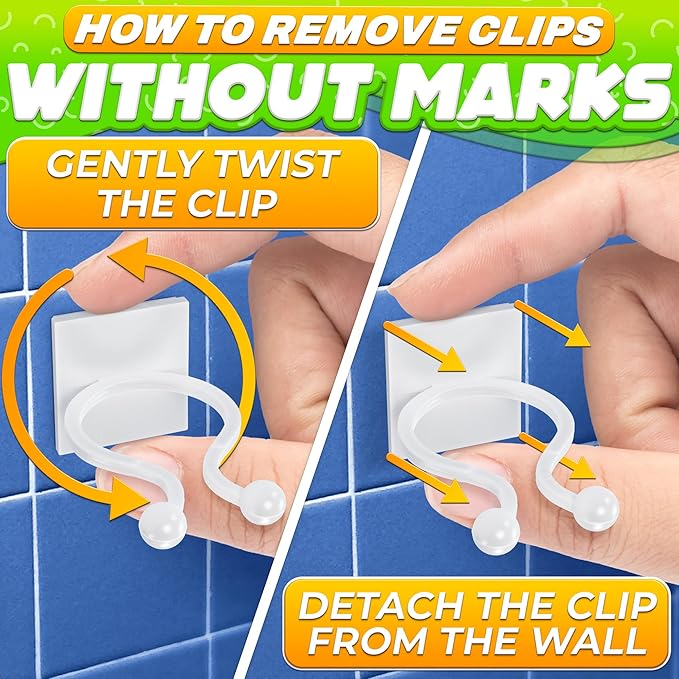 100Pcs Clear Plant Clips for Climbing Plants Indoor - White & Flexible Climbing Plant Wall Clips for Vines Organize - Universal Size Vine Clip Set with Sticky Mount, Easy Installation & Strong Grip