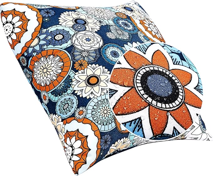 JMGBird Outdoor Throw Pillows Waterproof Set of 2 Patio Pillows 18×18 Inch Decorative Pillow for Bed, Couch, Sofa and Patio Furniture