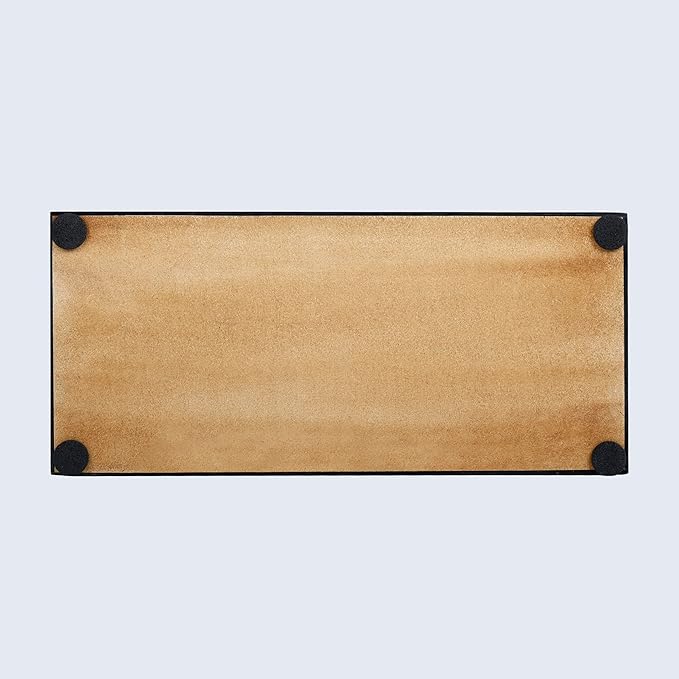 Handicrafts Home Decorative Storage Box with Lid– 10x4.5x2.5” Modern Home Decor Organizer, Memory Box & Jewelry Storage- Decorative Boxes for Living Room & Shelf Decor- Concentric - Black White