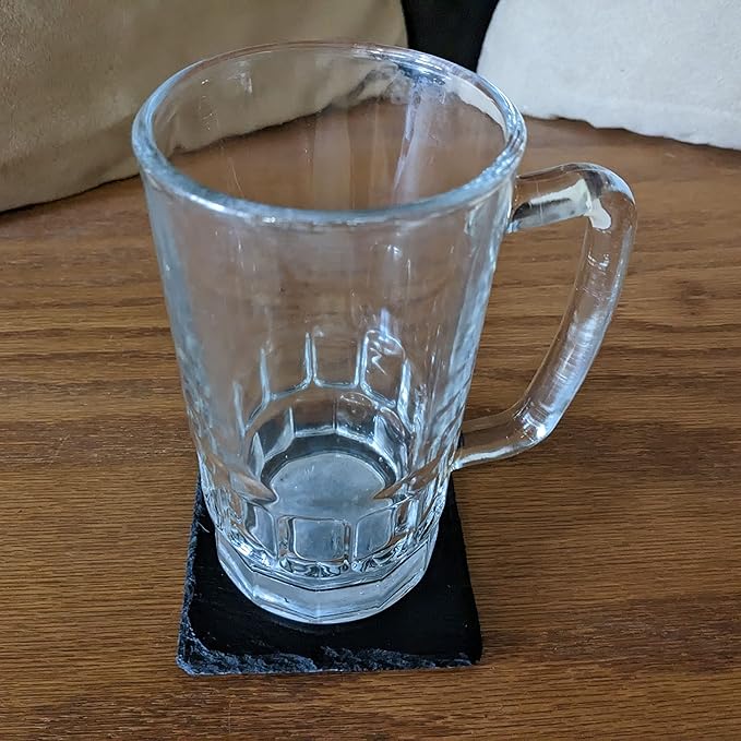 Mountain Majesty Slate Coasters with Stunning Mountain Scene Design - Perfect for Home and Office Decor and Protection of Surfaces, Available in Square or Round Coasters - Square Slate - Set of 8