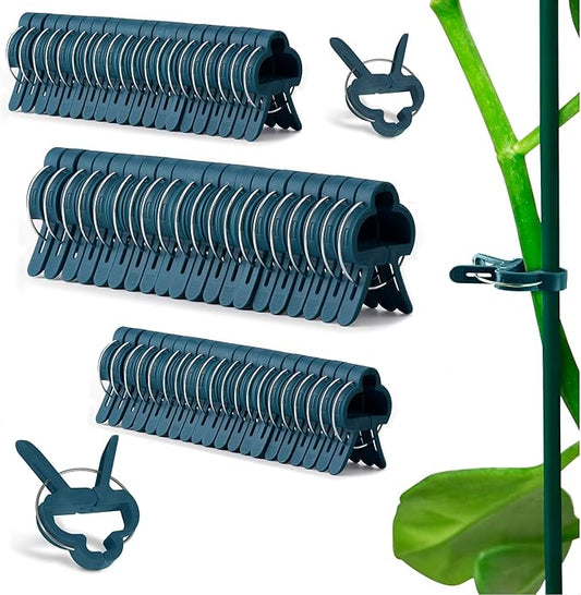 Tomato Clips for Garden - 60 Pcs 2 Sizes Plastic Tomato Plant Clips for Support & Upright Growth, Reusable & Adjustable, Gentle & Reliable Fixation, Easy to Use - for Stems, Flowers, Vines, Vegetables
