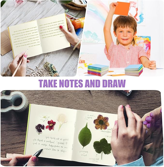 Thenshop 150 Pack Mini Notebooks Bulk Small Notepad Unlined Journals Pocket Blank Sketchbooks Kids Students Gifts Back to School Supplies 4 x 4 Inch 24 Sheets(Bright Color)