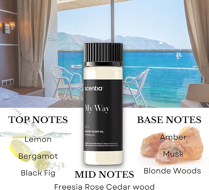 Scentia Hotel Diffuser Oil | Aromatherapy Fragrances Inspired by 5-Star Hotels | Luxurious Scents Gift Set - 3 x 20ml Bottles Set - The 1 Hotel Miami, W Hotels - Thanksgiving & Holiday Gift