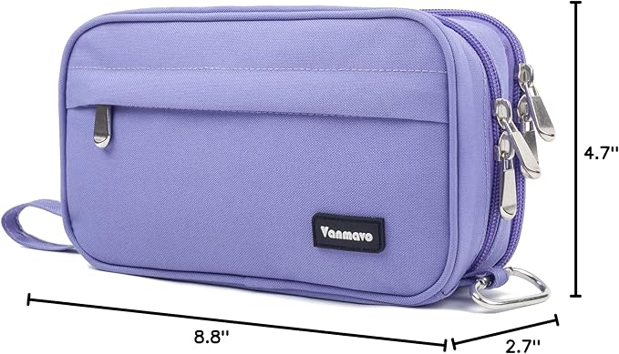 Pencil Case Big Capacity Pen Pouch Large Storage Holder Marker Pen Bag Durable 3 Compartment School Office Desk Organizer Portable Cute Zipper Stationery for Kids Teen Student Boys Girls Adults