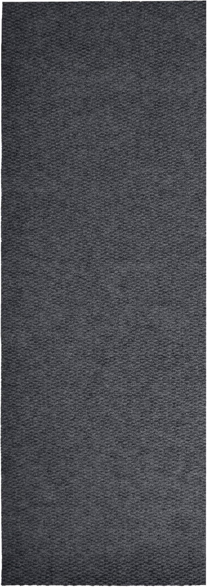 iCustomRug Spartan Weather Warrior Indoor/Outdoor Utility Berber Loop Carpet Runner with Non-Slip Thermoplastic Rubber Backing, 3ft X 52ft in Charcoal
