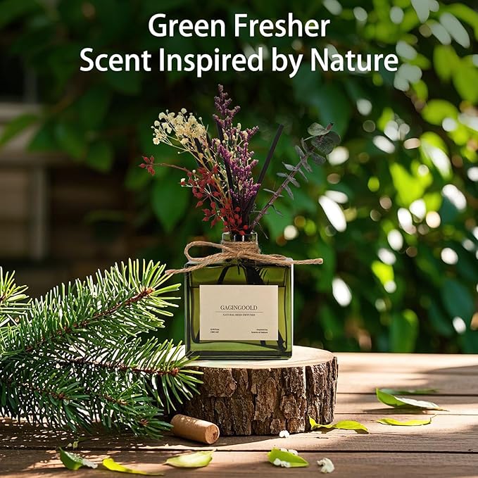 Flower Reed Diffuser Set, 6.09 oz Sandalwood Scent Diffuser with Sticks, Long-Lasting Reed Diffusers for Home Office Decor, Graceful Home Fragrance is Used as A Gift for Men and Women