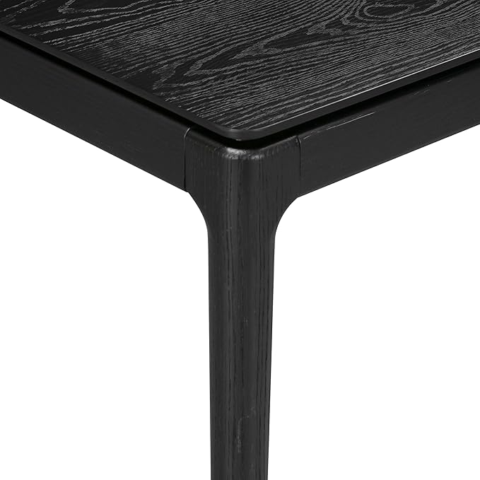 NTC Mingle Modern Wooden Rectangle Console Table with Hidden Drawer – Waterproof & Heat Resistant, Burnt Black