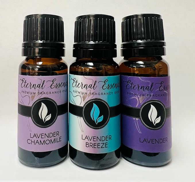 Trio (3) - Lavender Chamomile, Lavender Breeze & Lavender - Premium Fragrance Oil Trio - 10ML