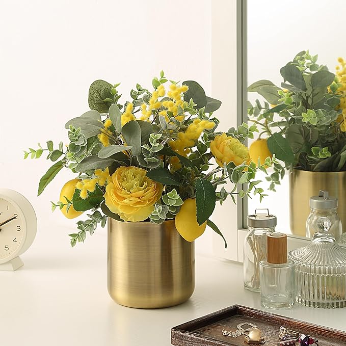 Timeless Luxe Bloom - Premium Artificial Fake Flower for Outdoor, Indoor, Garden, Home, Office, Bouquet Centerpiece Wedding, Event, Party Decoration (Sunhine Bliss Bouguet)