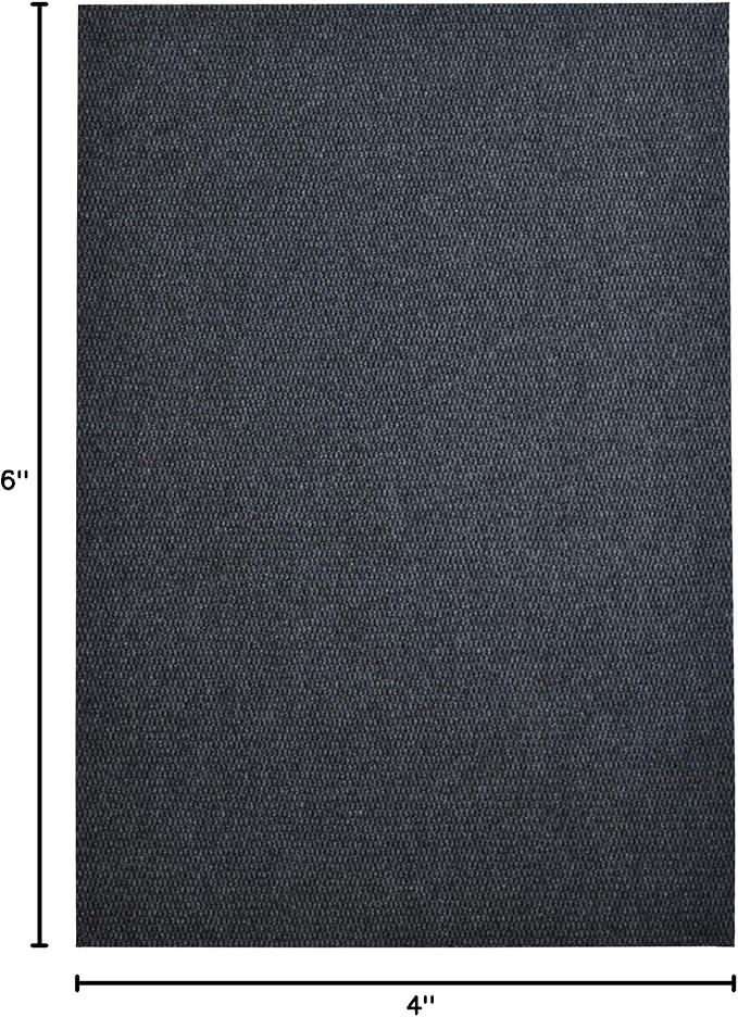 iCustomRug Spartan Weather Warrior Indoor/Outdoor Utility Berber Loop Carpet Runner with Non-Slip Thermoplastic Rubber Backing, 4ft X 6ft in Charcoal