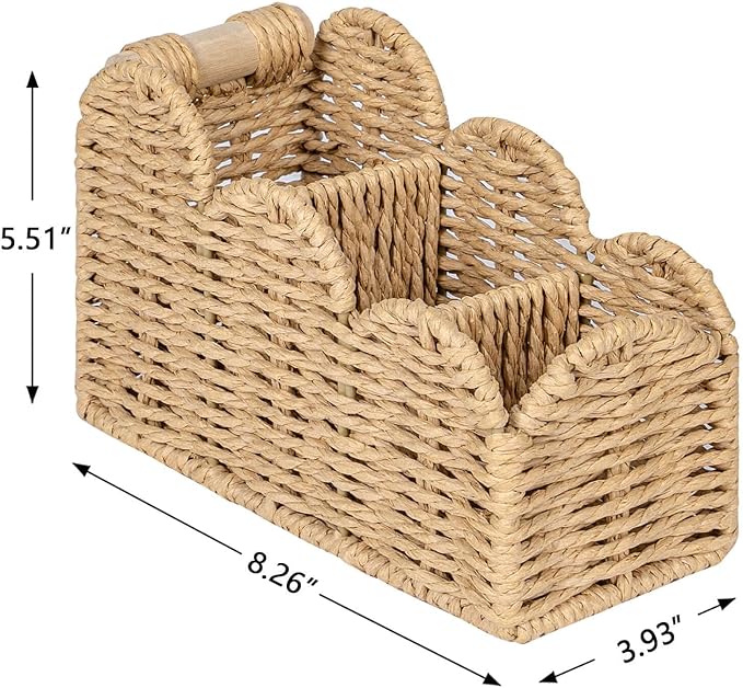 CubesLand Scalloped Pen Pencil Holder Cup, Makeup Brush Holder, TV Remote Control Holder Bedside Organizer, Office Desk Caddy Storage Organizer Accessories, Fits Farmhouse Rustic Office Decor, Beige