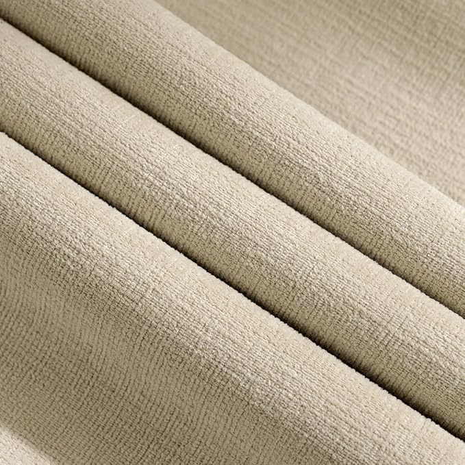 MIULEE Ivory Couch Pillow Covers 20x20 Inch, Set of 2 Soft Chenille Decorative Square Throw Pillow Covers Farmhouse for Sofa Living Room Bed