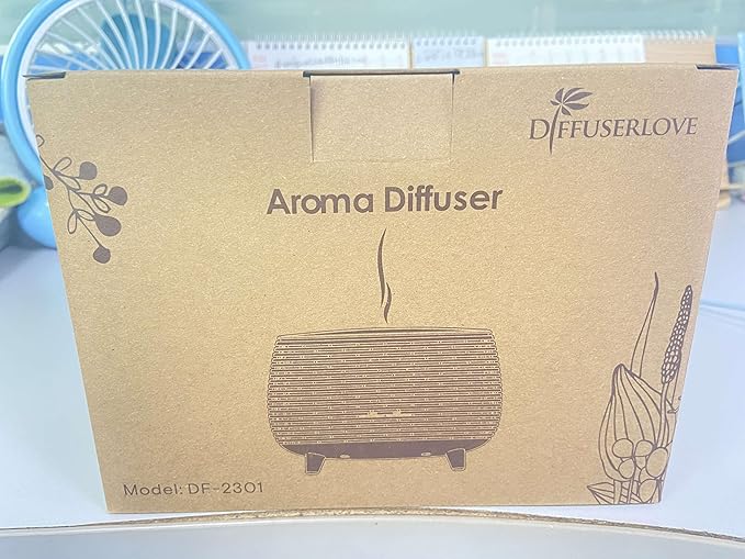 Diffuserlove Diffuser Essential Oil Diffusers 400ML Aromatherapy Air Diffuser for Home Bedroom Office Room Aroma Diffuser with 7 Color Lights Intermittent Mist Mode