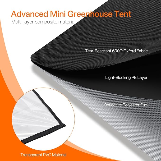 Bstrip Indoor Greenhouse with Grow Light, Plant Stand with 4 Pack 24W Full Spectrum Plant Lights , Plant Shelf with Tent for Indoor Plant, Seed Starting, Seed Tray, 29.5"x13.8"x59"