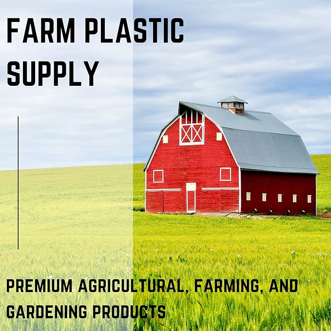 Farm Plastic Supply - Clear Greenhouse Plastic Sheeting - 6 mil - (16' x 25') - 4 Year UV Resistant Polyethylene Greenhouse Film, Hoop House Green House Cover for Gardening, Farming, Agriculture