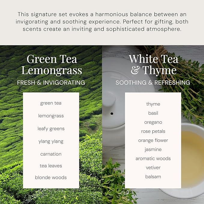 Air Esscentials The Diamond Gift Set, Smart Scent Air Machine for Home with Refreshing Herbal & Citrus Aromas, Waterless Fragrance Oil Diffuser, White Tea & Thyme, Green Tea Lemongrass, Black