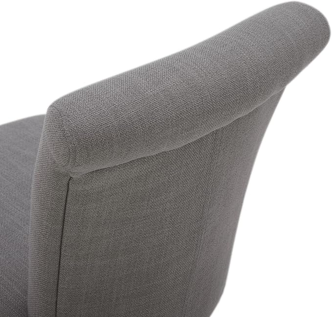 CHITA 26 Inch Counter Height Swivel Bar Stool, FSC Certified Modern Fabric Swivel Barstool Chair with Back, Flint Grey