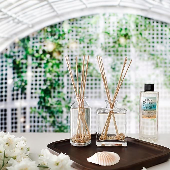 Urban Naturals Balsam Forest Reed Diffuser Oil Set - Real Juniper and Pine Cones – Fragrance Notes of Fraser Fir, Evergreen, Pine, Woodsy Cedar and Sandalwood – Vegan 3.75 Ounces – Made in The USA