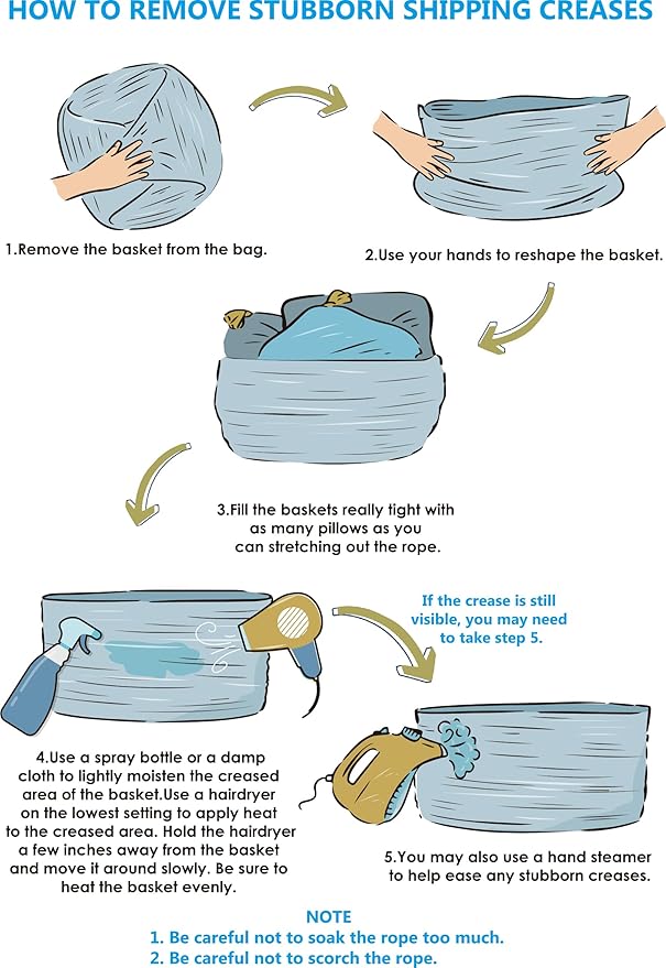 UBBCARE 3-Pack Woven Rope Shelf Baskets - 15x10x9in Decorative Storage Basket for Toys, Kids Playroom, Closet Organization & Cube Storage Organizer | Gift Basket Empty, Off White/Mixed Pink