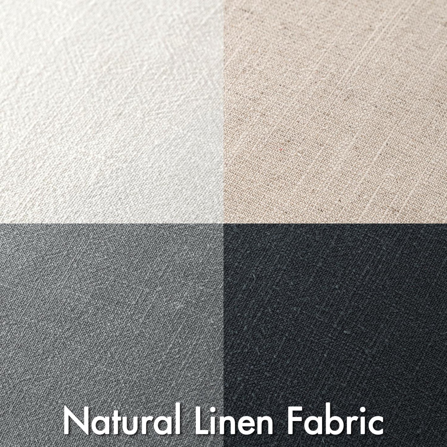 MIULEE Neutral Cream/Gray Linen Pillow Covers Pack of 4 Decorative Nautral Solid Throw Pillow Covers Soft Accent Boho Farmhouse Couch Pillowcases Modern Home Decors for Living Room Bed Sofa 20x20 Inch