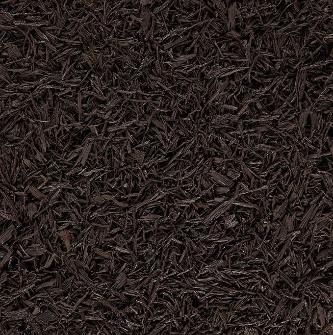 Rubberific Premium Shredded Rubber Mulch for Gardens, Lawns, and Landscaping | Long Lasting Color | Looks Like Natural Wood Mulch (37.5 CU. CT. - 675 LBS, Brown)