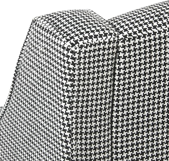Homepop Home Decor | Upholstered Classic Swoop Arm Accent Chair | Accent Chairs for Living Room & Bedroom | Decorative Home Furniture, Black and White