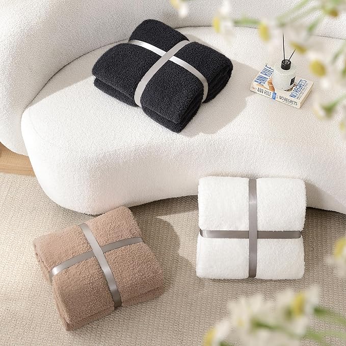 JOOJA Knitted Dusty Pink Rose Blush Throw Twin Size Blanket Polyester Soft Fleece Blanket for Couch Bed Sofa 60x80 Inches Dusty Rose