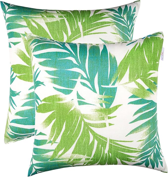 JMGBird Outdoor Pillows Set of 2 Outdoor Throw Pillows Waterproof with Insert Pillow 18×18 Inch Outdoor Pillow for Patio Furniture