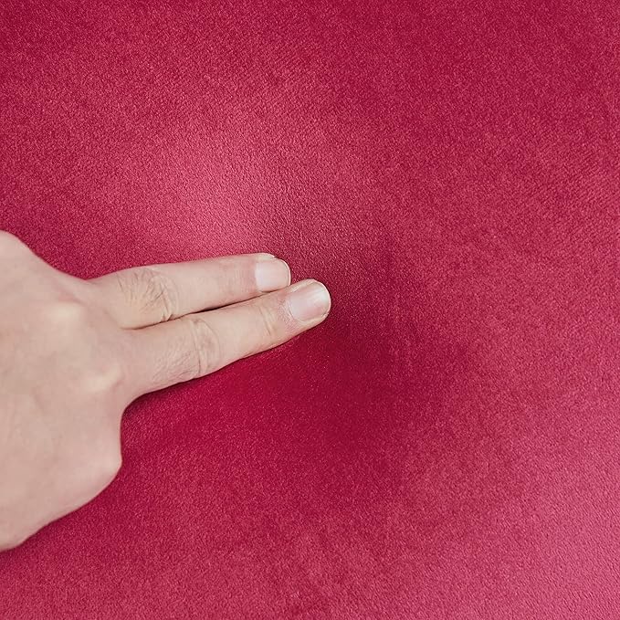 Yaheetech Club Chair, Velvet Accent Chair Upholstered Barrel Chair Sitting Chair with Armrest and Low Back for Living Room Bedroom, Rose Red