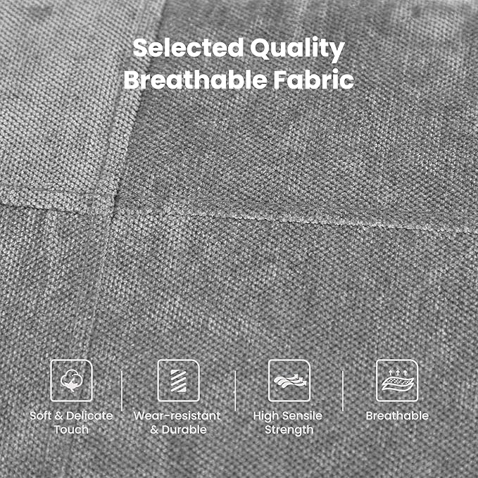 PHI VILLA Farmhouse Bar Stools Set of 4 - Wood Bartools with Upholstered Saddle Seat, 24 inch stools for Kitchen Counter Set of 4