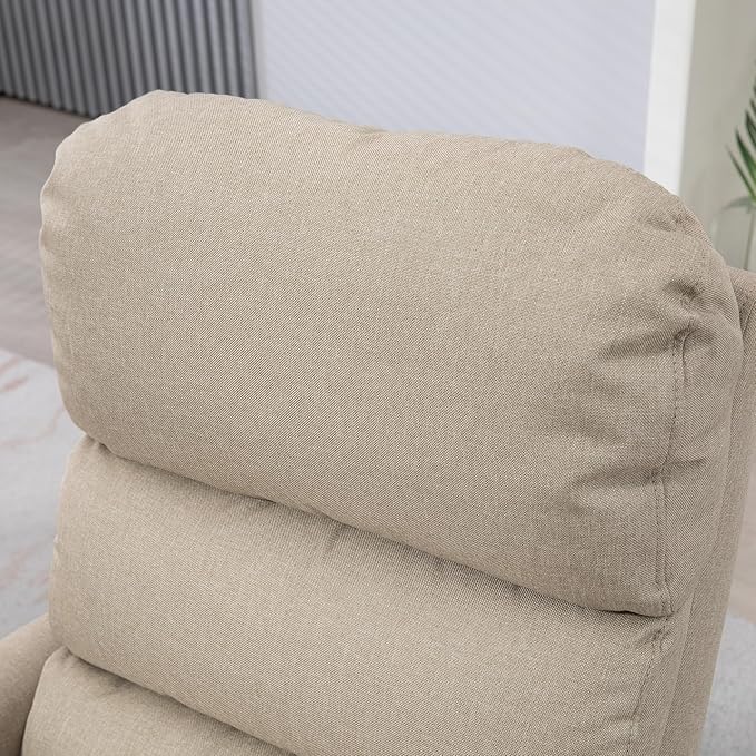 HOMCOM Power Lift Recliner Chair for Elderly, Easy Assembly, Fabric Lift Chair for Adults, Recliner Sofa with Remote Control, Side Pockets for Living Room, Beige