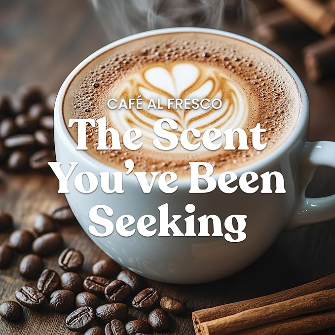 Yankee Candle Large Jar Scented Candle with up to 150 Hour Burn Time, Premium Plant Wax Blend for Consistent Burn, 22 oz Jar Candle with Room Filling Fragrance, Café al Fresco