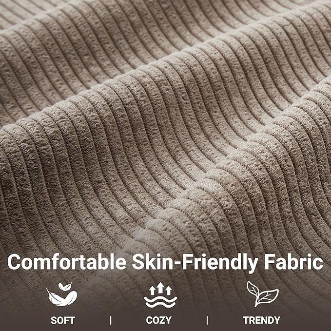 Recliner Chairs, Swivel Rocker Recline, Glider Recliner Nursery Chair, Recliner Chair for Adults, 360° Swivel Glider Rocking Chair for Living Room, Bedroom, Office, RV, Corduroy, Khaki