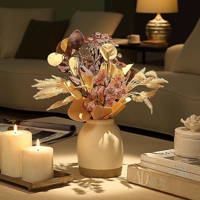 Timeless Luxe Bloom - Premium Artificial Fake Flower for Outdoor, Indoor, Garden, Home, Office, Bouquet Centerpiece Wedding, Event, Party Decoration (Autumnal Harmony Bouquet)