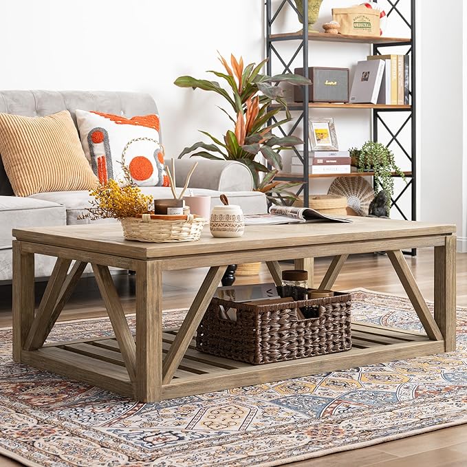 GRANNY SAYS Wicker Storage Baskets for Shelves, Waterproof Wicker Baskets for Organizing, Woven Basket for Shelves, Decorative Basket for Pantry, Brown